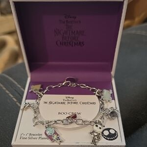 Disney Silver Nightmare Before Christmas Charm Bracelet